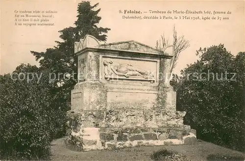 AK / Ansichtskarte Falaise_Calvados Tombeau de Marie Elisabeth Joly Falaise_Calvados