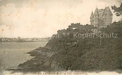 AK / Ansichtskarte La_Vicomte en Dinard Chateau et au loin Saint Servan 