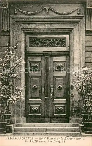 AK / Ansichtskarte Aix en Provence Hotel Bonnet de la Beaume Miollis XVIIIe siecle Aix en Provence