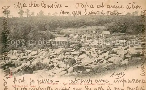 AK / Ansichtskarte Huelgoat Vue generale de la cascade Saint Herbot Huelgoat