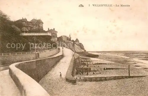 AK / Ansichtskarte Villerville_sur_Mer La Montee Plage Villerville_sur_Mer