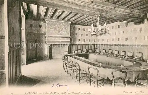 AK / Ansichtskarte Amboise Hotel de Ville Salle de Conseil Municipal Amboise