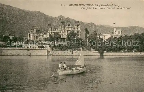 AK / Ansichtskarte Beaulieu sur Mer Vue prise a la Pointe Fourmi Voilier Beaulieu sur Mer