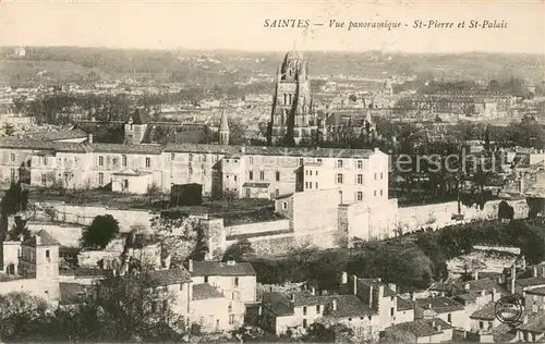 AK / Ansichtskarte Saintes_Charente Maritime Vue panoramique Eglise Saint Pierre et Saint Palais Saintes Charente Maritime