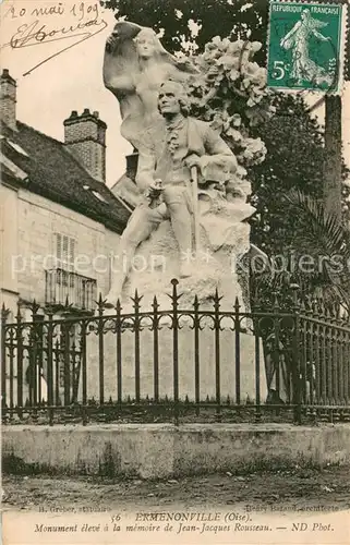 AK / Ansichtskarte Ermenonville Monument eleve a la memoire de Jean Jacques Rousseau Ermenonville