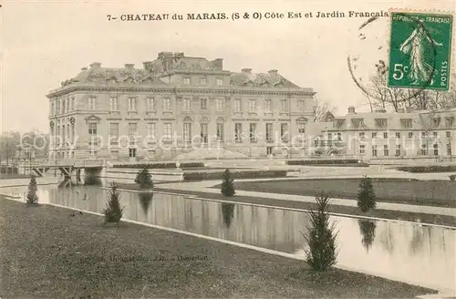 AK / Ansichtskarte Chateau_du_Marais Cote Est et Jardin Francais 