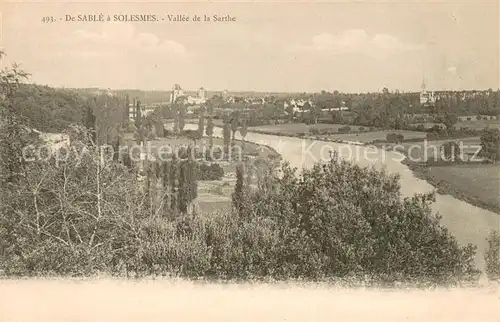 AK / Ansichtskarte Solesmes_Sarthe Panorama Vallee de la Sarthe Solesmes_Sarthe