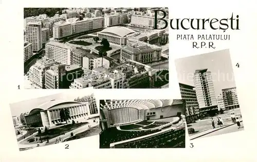 AK / Ansichtskarte Bucuresti Vedere de ansamblu Sala Palatului exterior interior Blocul turn Bucuresti