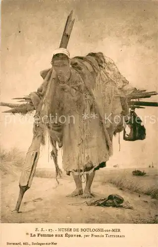 AK / Ansichtskarte Boulogne sur Mer La Femme aux Epaves par Francis Tattegrain Boulogne sur Mer