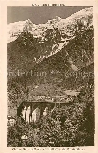 AK / Ansichtskarte Les_Houches Viaduc Sainte Marie et la Chaine du Mont Blanc Les_Houches