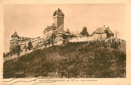 AK / Ansichtskarte Haut Koenigsbourg_Hohkoenigsburg Vue d ensemble Haut Koenigsbourg