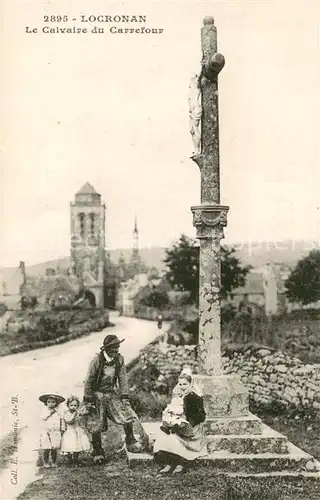 AK / Ansichtskarte Locronan Le Calvaire du Carrefour Locronan
