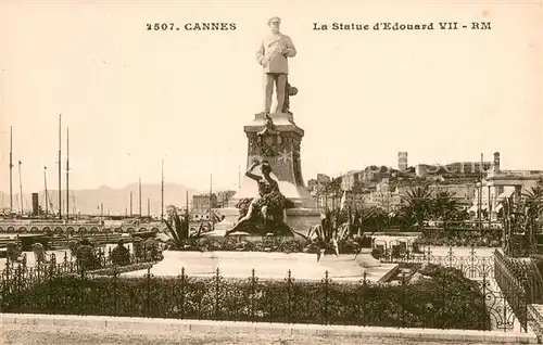 AK / Ansichtskarte Cannes_Alpes Maritimes Statue dEduard VII Cannes Alpes Maritimes