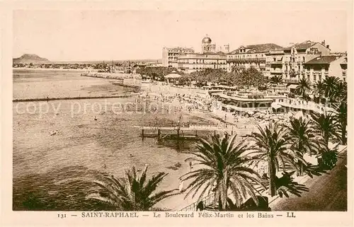 AK / Ansichtskarte Saint Raphael_Var Le Boulevard Felix Martin et les Bains Saint Raphael Var