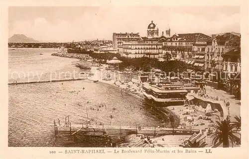 AK / Ansichtskarte Saint Raphael_Var Le Boulevard Felix Martin et les Bains Saint Raphael Var
