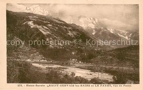 AK / Ansichtskarte Saint Gervais les Bains et Le Fayet vus de Passy Saint Gervais les Bains