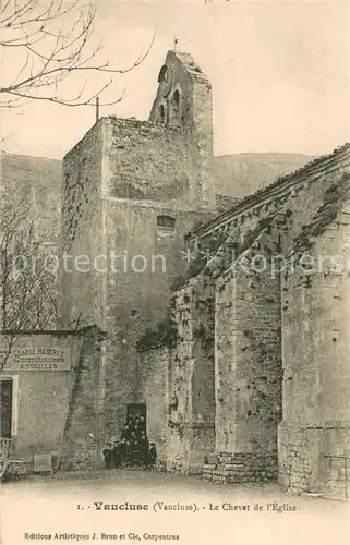 AK / Ansichtskarte Vaucluse_Doubs Le Chevet de l Eglise Vaucluse Doubs