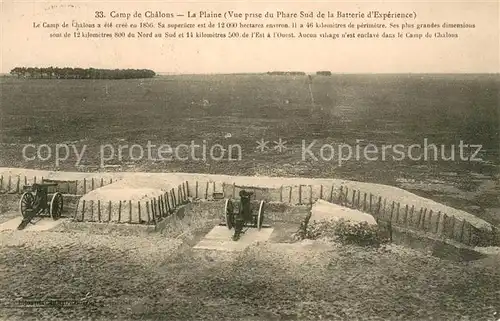 AK / Ansichtskarte Camp_de_Chalons La Plaine Vue prise du Phare Sud de la Batterie d Experience Camp_de_Chalons