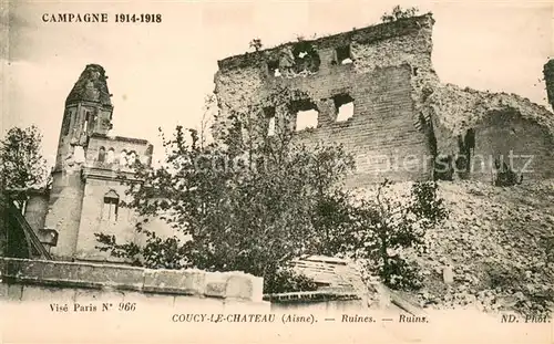 AK / Ansichtskarte Coucy le Chateau Auffrique Ruines Coucy le Chateau Auffrique