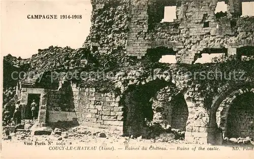 AK / Ansichtskarte Coucy le Chateau Auffrique Ruines du Chateau Coucy le Chateau Auffrique