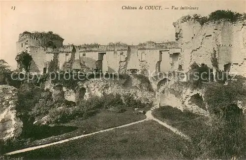 AK / Ansichtskarte Coucy le Chateau Auffrique Chateau Vue interieure Coucy le Chateau Auffrique