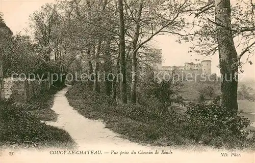 AK / Ansichtskarte Coucy le Chateau Auffrique Vue prise du Chemin de Ronde Coucy le Chateau Auffrique