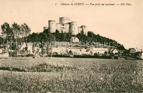 AK / Ansichtskarte Coucy le Chateau Auffrique Vue prise au couchant Coucy le Chateau Auffrique