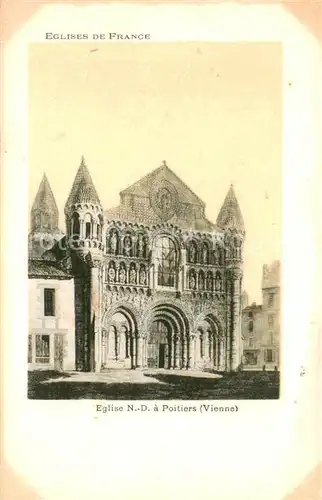 AK / Ansichtskarte Poitiers_Vienne Eglise Notre Dame Poitiers Vienne