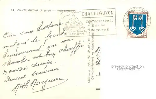 AK / Ansichtskarte Chatelguyon Dorfmotiv Chatelguyon