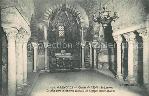 AK / Ansichtskarte Grenoble Crypte de lEglise St Laurent Grenoble