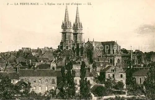 AK / Ansichtskarte La_Ferte Mace Eglise vue a vol d oiseau La_Ferte Mace