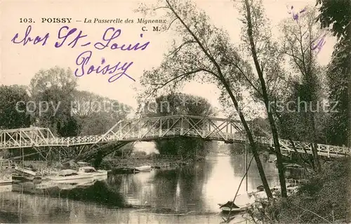 AK / Ansichtskarte Poissy La Passerelle des Migneaux Poissy
