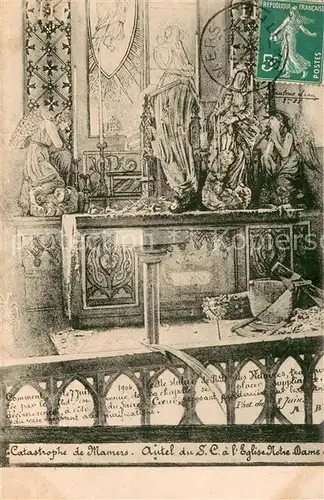 AK / Ansichtskarte Mamers_Sarthe Catastrophe de Mamers Autel du S. C. a l Eglise Notre Dame Mamers Sarthe