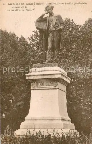 AK / Ansichtskarte La_Cote Saint Andre Statue d Hector Berlioz Monument La_Cote Saint Andre