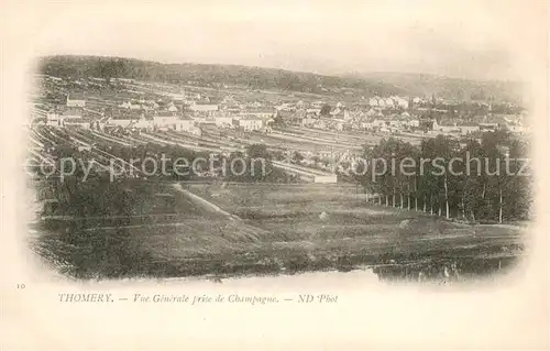 AK / Ansichtskarte Thomery Vue generale prise de Champagne Thomery