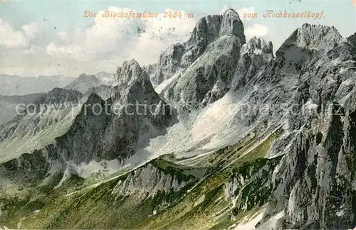 AK / Ansichtskarte Filzmoos Bischofsmuetze vom Hochkesselkopf Gebirgspanorama Dachsteingebirge Filzmoos