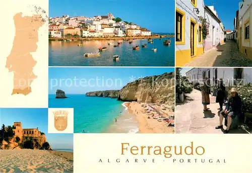 AK / Ansichtskarte Ferragudo Kuestenort Algarve Strand Ortsmotive Ferragudo