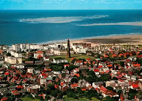 AK / Ansichtskarte Borkum_Nordseebad Nordseeinsel Fliegeraufnahme Borkum_Nordseebad