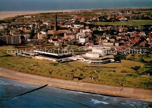 AK / Ansichtskarte Borkum_Nordseebad Heilbad im Hochseeklima Kurzentrum Nordseeinsel Fliegeraufnahme Borkum_Nordseebad
