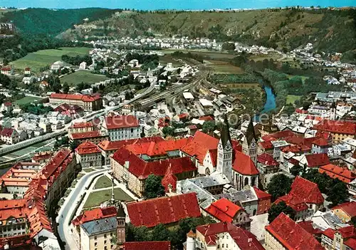 AK / Ansichtskarte Eichstaett_Oberbayern Bischofsstadt im Naturpark Altmuehltal Residenzplatz Dom Fliegeraufnahme Eichstaett_Oberbayern