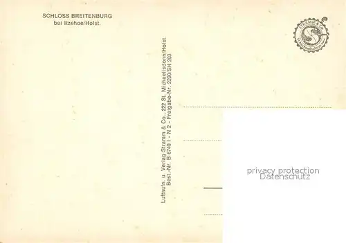 AK / Ansichtskarte Itzehoe Schloss Breitenburg Fliegeraufnahme Itzehoe