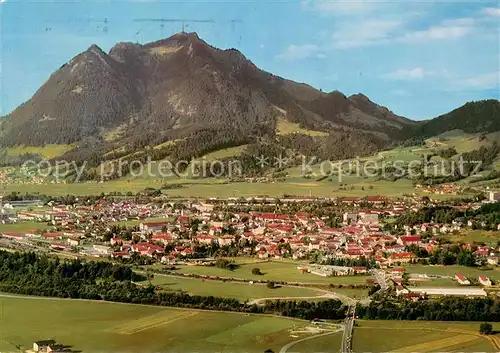 AK / Ansichtskarte Sonthofen_Oberallgaeu Panorama mit Blick zum Gruenten Allgaeuer Alpen Fliegeraufnahme Sonthofen Oberallgaeu