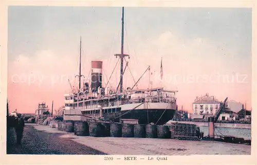 AK / Ansichtskarte Sete_Cette Le Quai 