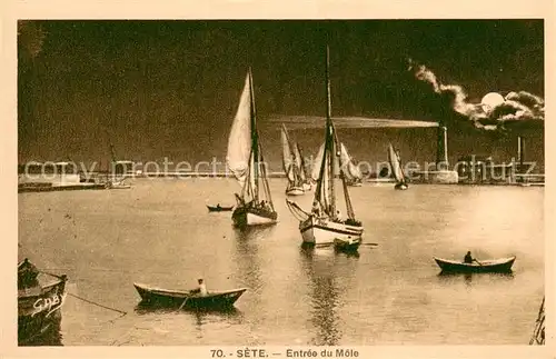 AK / Ansichtskarte Sete_Cette Entree du Mole 