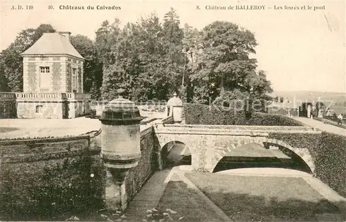 AK / Ansichtskarte Balleroy Chateau de Balleroy Les fosses et le pont Balleroy