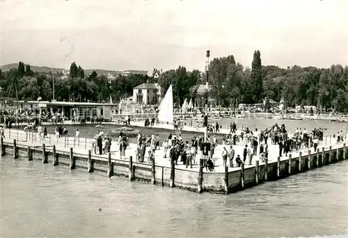 AK / Ansichtskarte Balatonfuered Hafen Schiffstation Balatonfuered