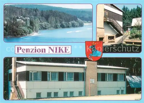 AK / Ansichtskarte Jedovnice Pohled na Rybnik Olsovec Penzion Nike Jedovnice