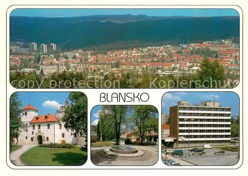 AK / Ansichtskarte Blansko Celkovy pohled Zamek Park s kasnou Hotel Dukla Blansko