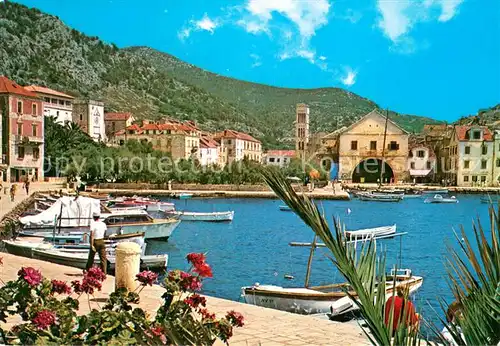 AK / Ansichtskarte Hvar Hafenpartie Hvar