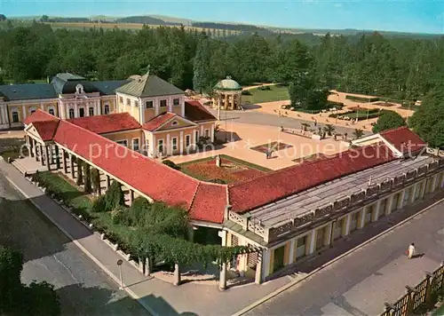 AK / Ansichtskarte Frantiskovy_Lazne Friedensplatz Franzensquelle Fliegeraufnahme Frantiskovy_Lazne